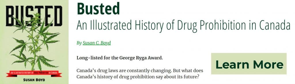 Graphic banner of Susan Boyd's book Busted