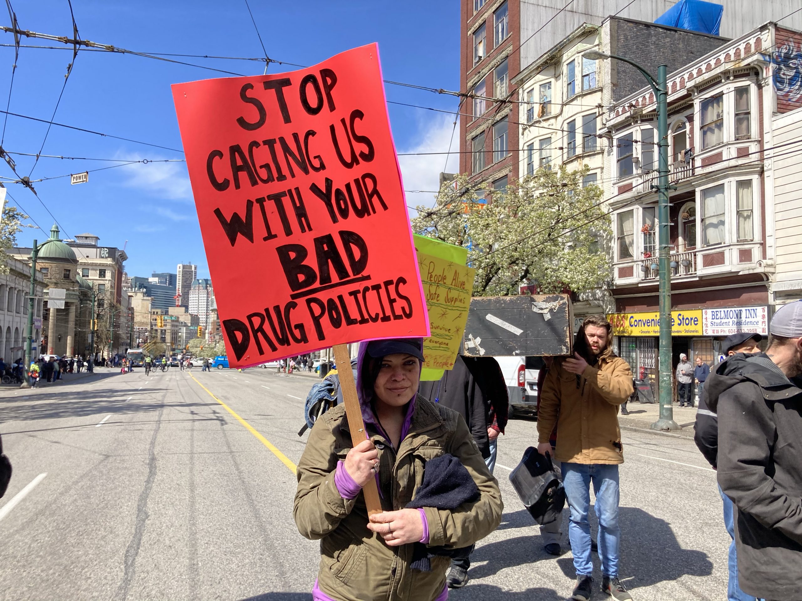 Drug User Liberation Front (DULF) and Coalition of Peers Dismantling the Drug War (CPDDW) held a march and digital press conference on April 14, 2022.